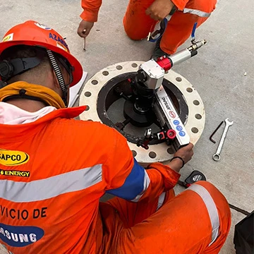 Mexican Samsung tuam txhab koom tes nrog peb lub tuam txhab, tau txais peb Portable Flange Facer ...